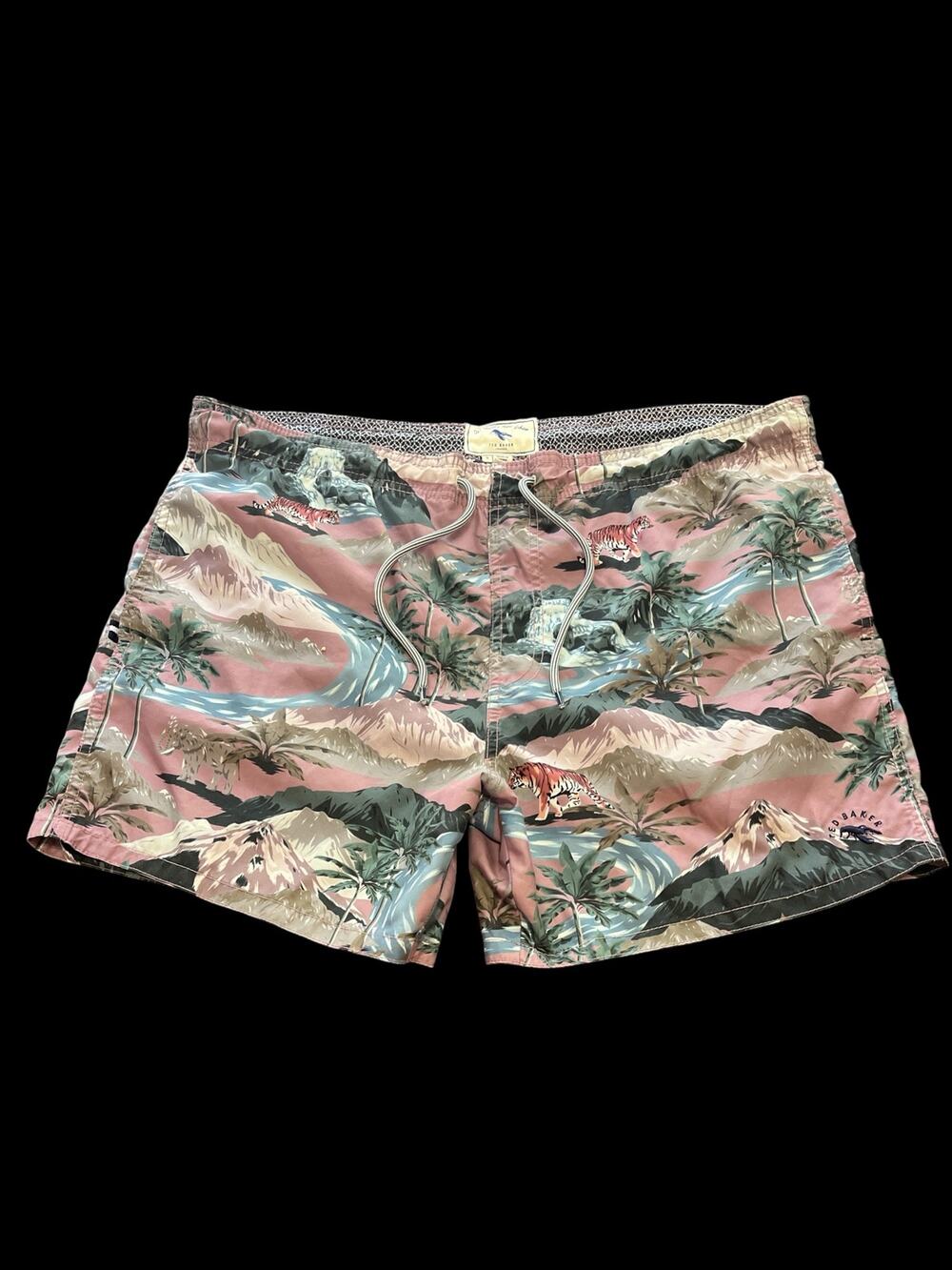 Ted Baker men's swim trunks/Mesh-Sz 4-US L/42R-Drawstring-3 Pockets-EUC-1128